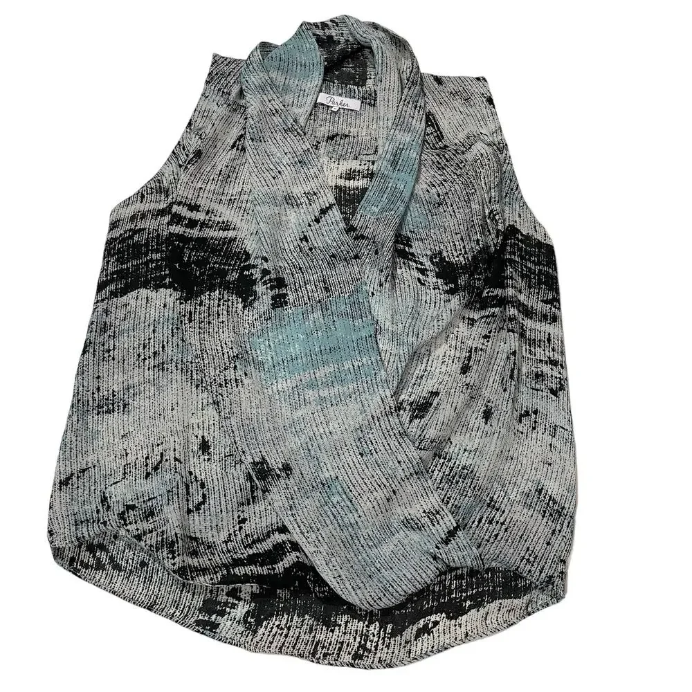 Parker Faux Wrap Sleeveless Top - Multi Color - Medium - Picture 2 of 14